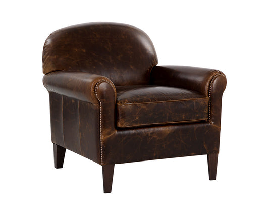 Bastoni Lounge Chair Chocolate Leather