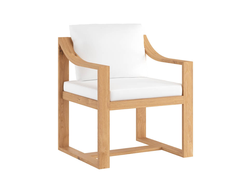 Tahiti Dining Armchair Stinson White