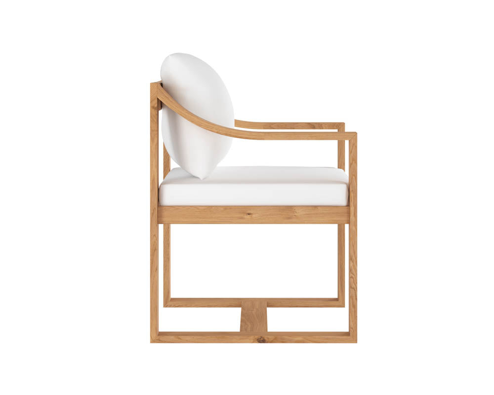 Tahiti Dining Armchair Stinson White