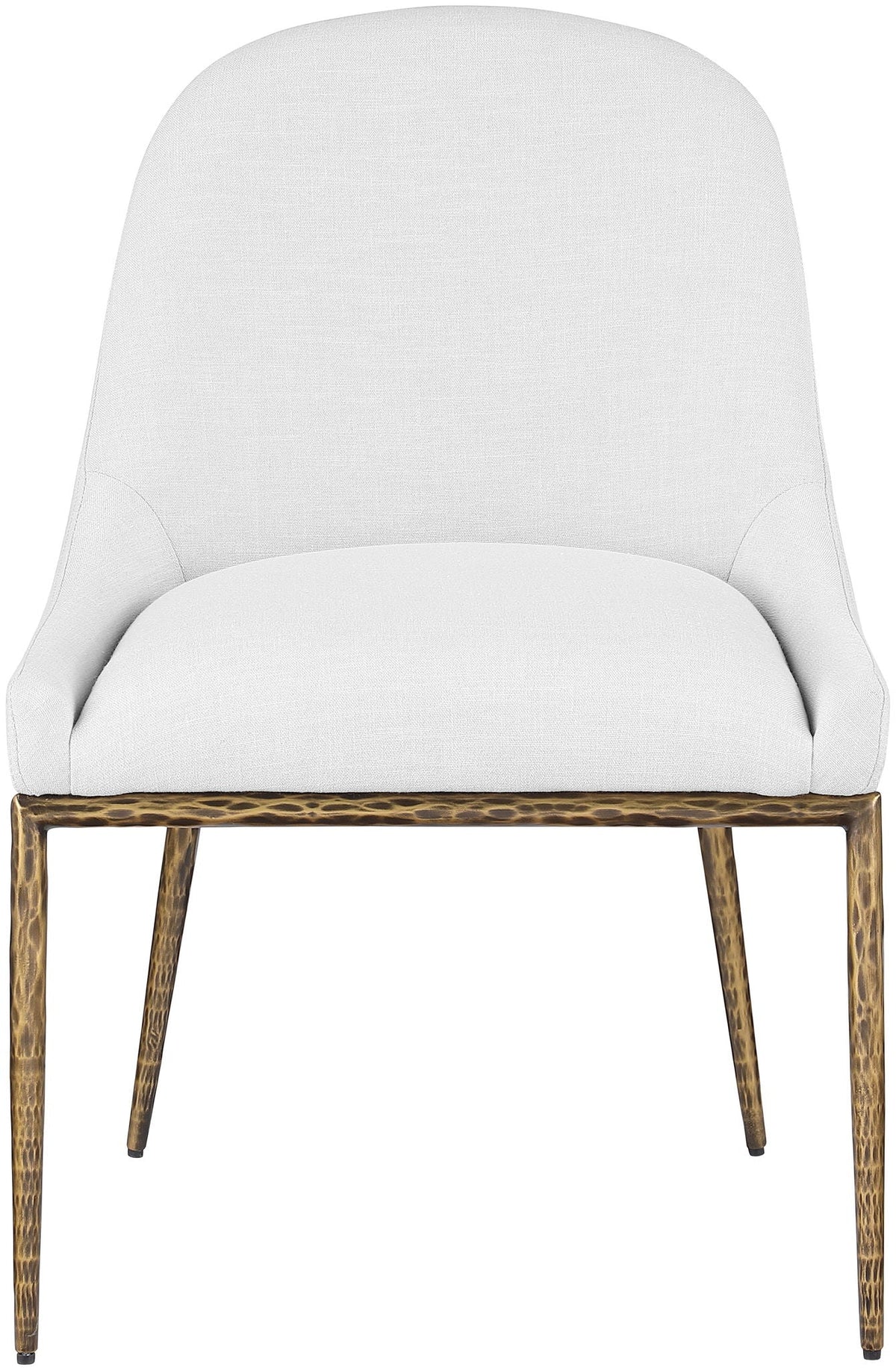 Ferro - Upholstered Dining Side Chair With Brushed Gold Legs