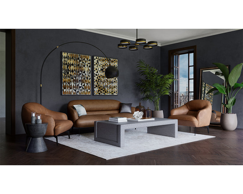 Armani Sofa Cognac Leather