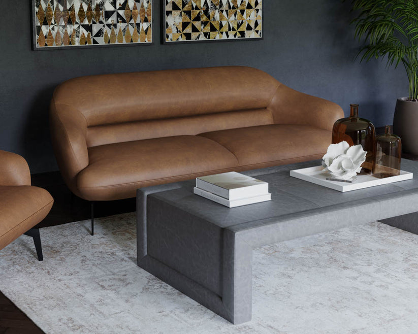 Armani Sofa Cognac Leather