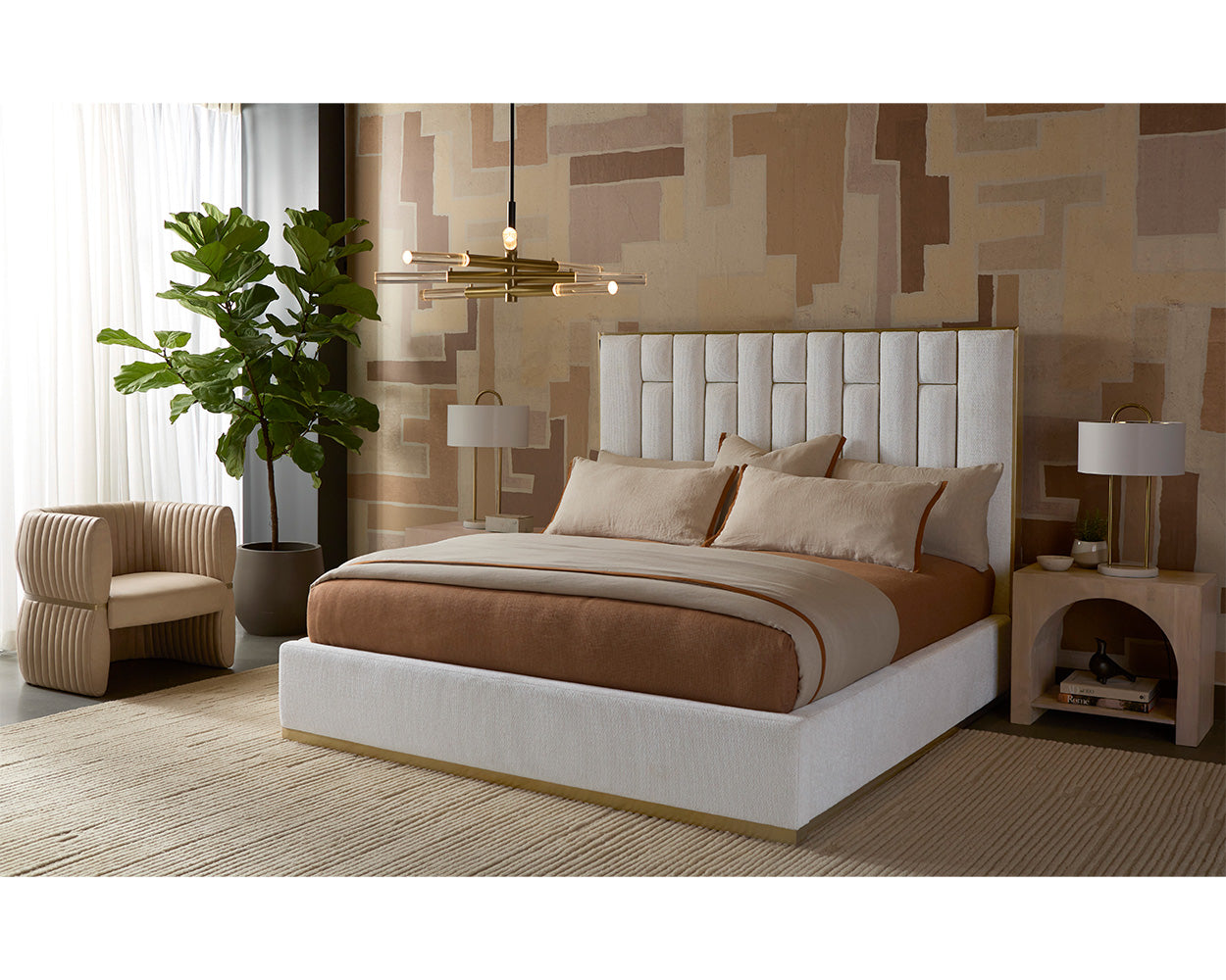 Nemu Bed - King - Rhea Light Barley