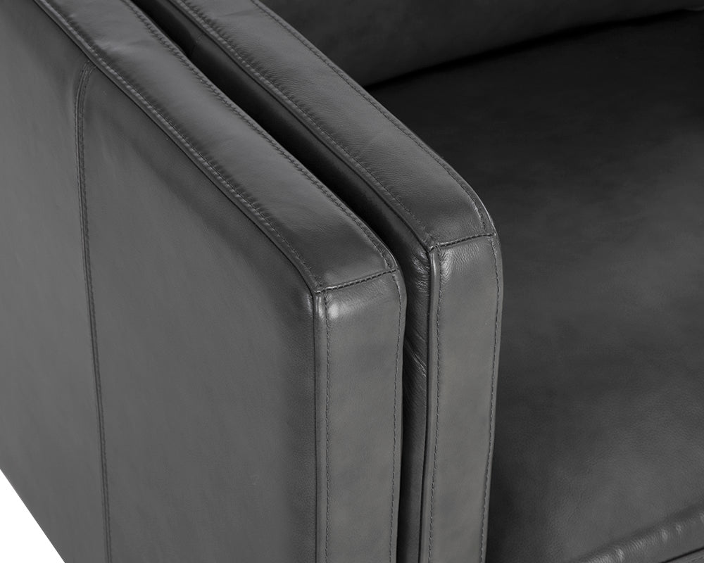 Richmond Armchair - Brentwood Charcoal Leather