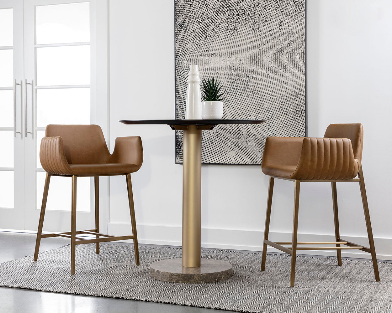 Lucano Counter Stool - Milliken Cognac