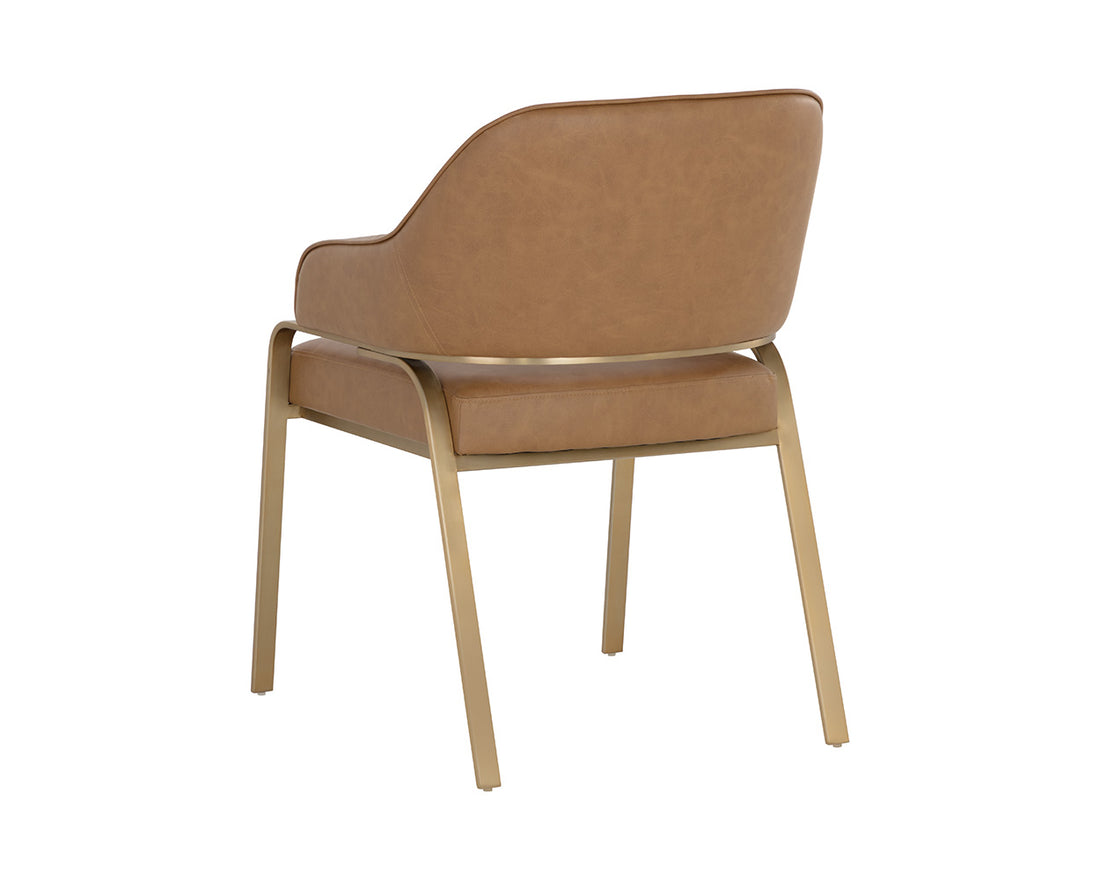 Malachi Dining Armchair - Milliken Cognac