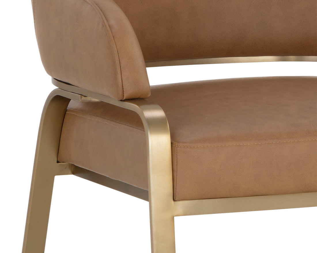 Malachi Dining Armchair - Milliken Cognac