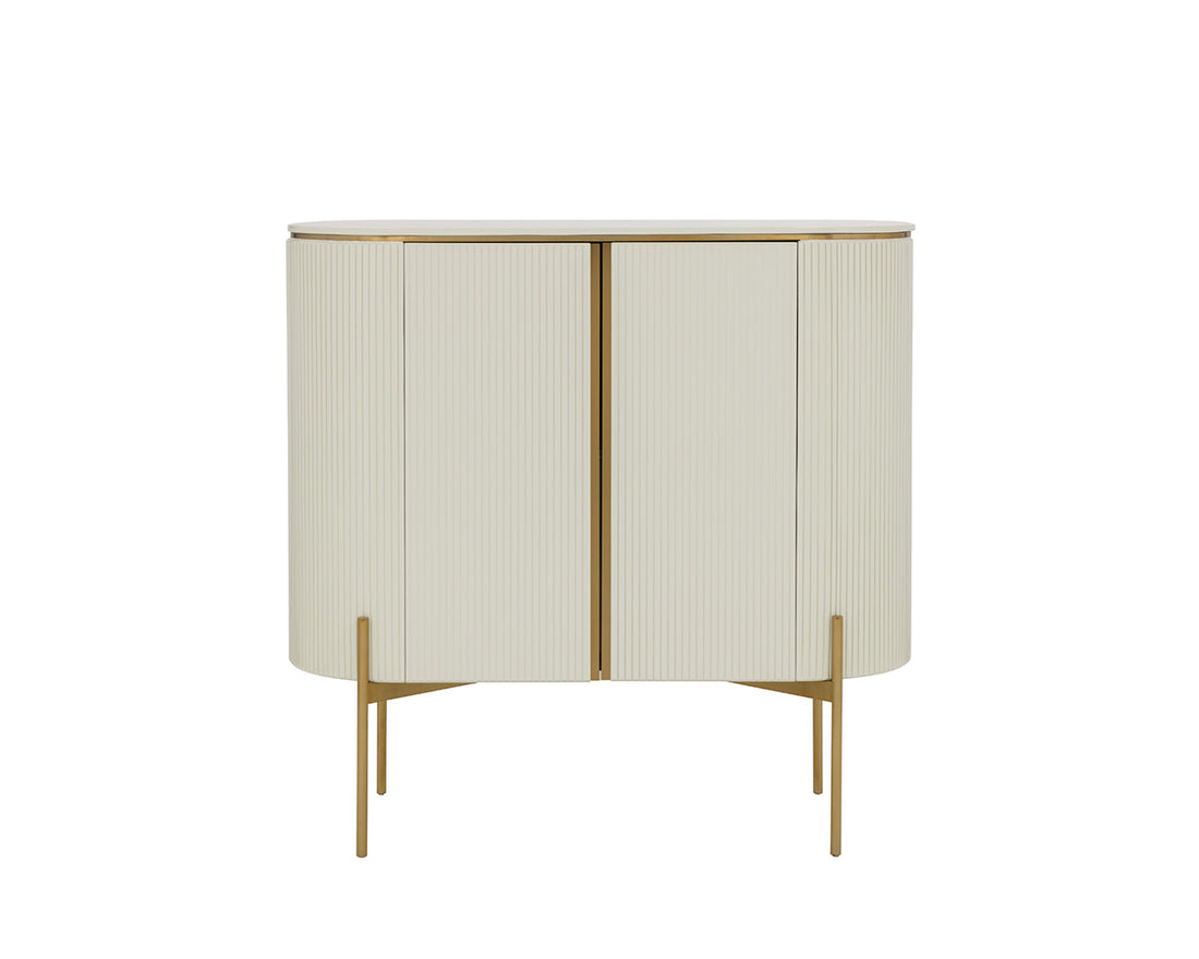 Paloma Bar Cabinet - High Gloss Cream