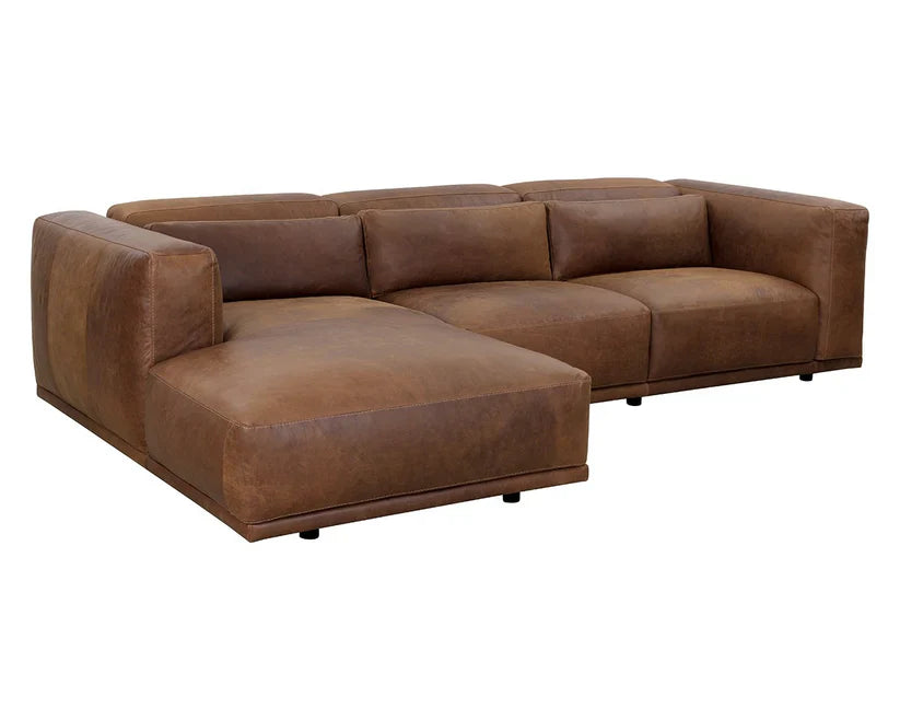 Beau Sofa Chaise - Left Hand Facing - Lucia Tabacco Leather