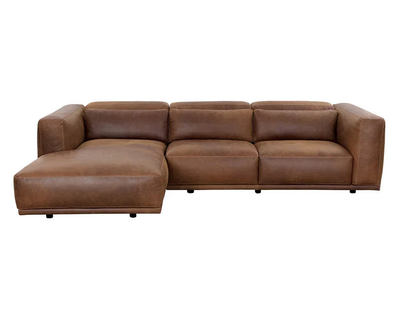 Beau Sofa Chaise - Left Hand Facing - Lucia Tabacco Leather