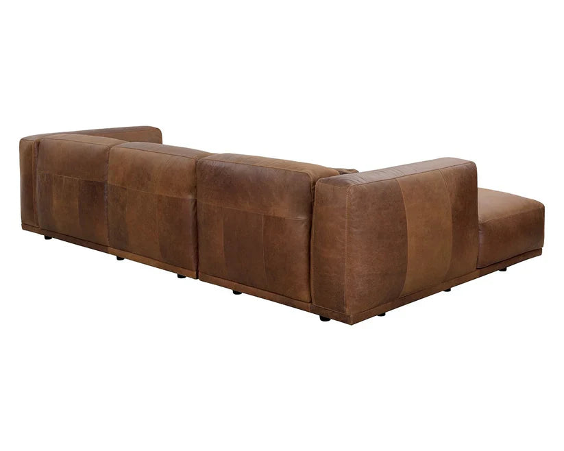 Beau Sofa Chaise - Left Hand Facing - Lucia Tabacco Leather