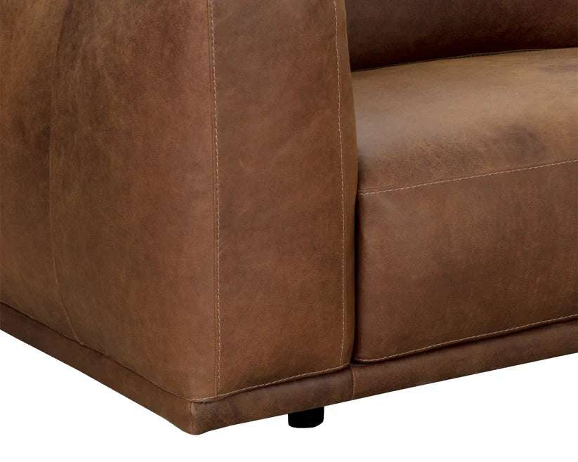 Beau Sofa Chaise - Left Hand Facing - Lucia Tabacco Leather