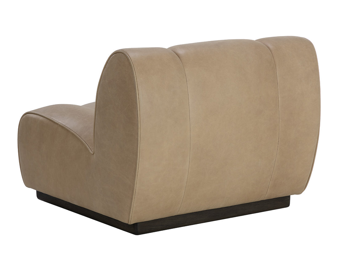 Blaise Swivel Lounge Chair - Sahara Sand Leather