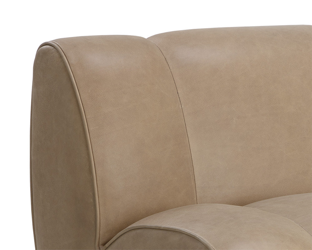 Blaise Swivel Lounge Chair - Sahara Sand Leather