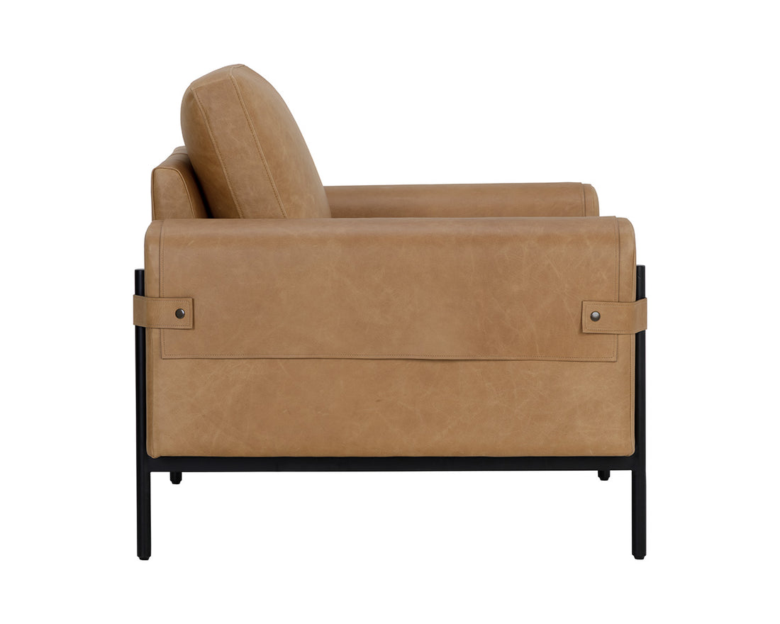 Camus Armchair - Ludlow Sesame Leather