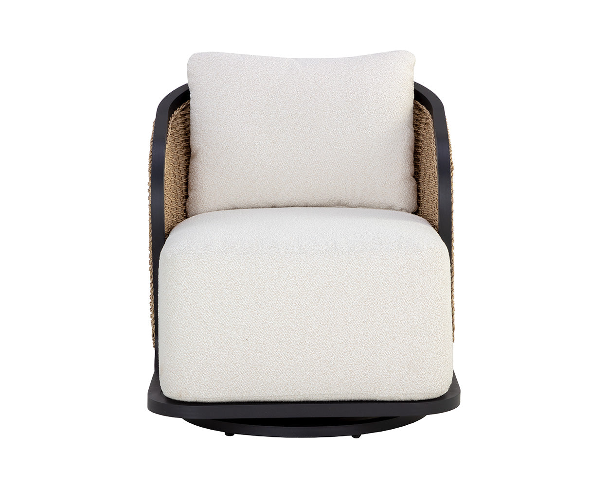 Bora Swivel Lounge Chair - Louis Cream