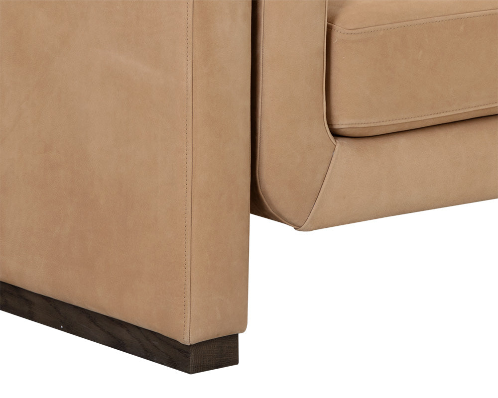 Romer Sofa - Distressed Brown - Nubuck Tan Leather