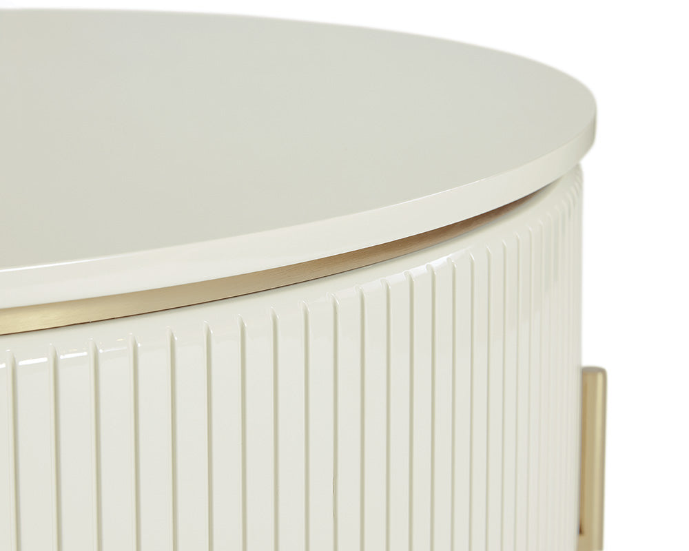 Paloma Lift Top Coffee Table - High Gloss Cream