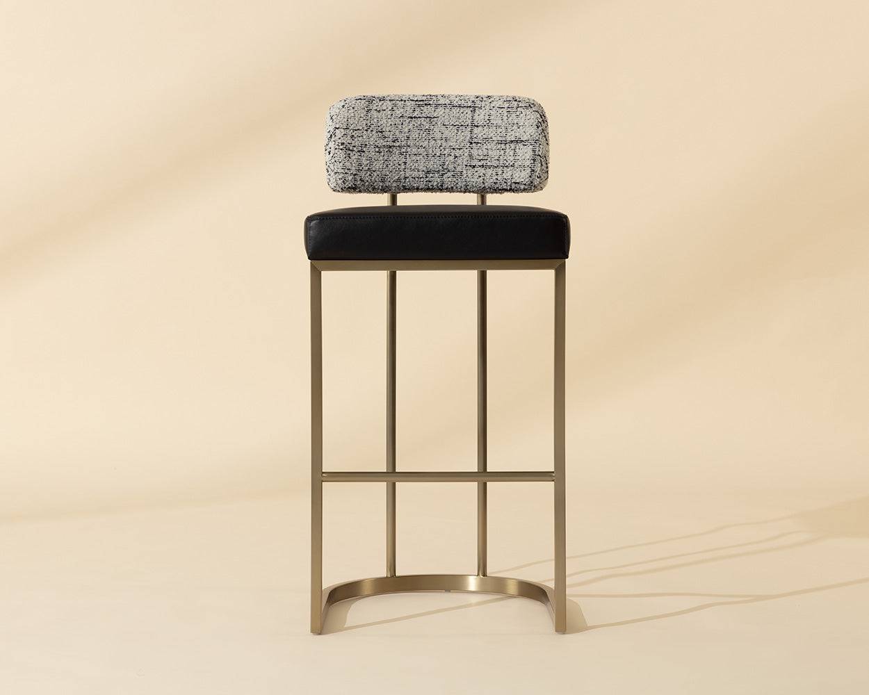 LARISSA COUNTER STOOL - BRAVO BLACK / HALTON BIRCH