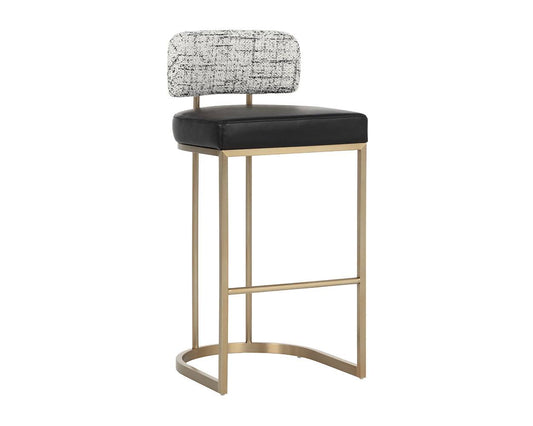 LARISSA COUNTER STOOL - BRAVO BLACK / HALTON BIRCH