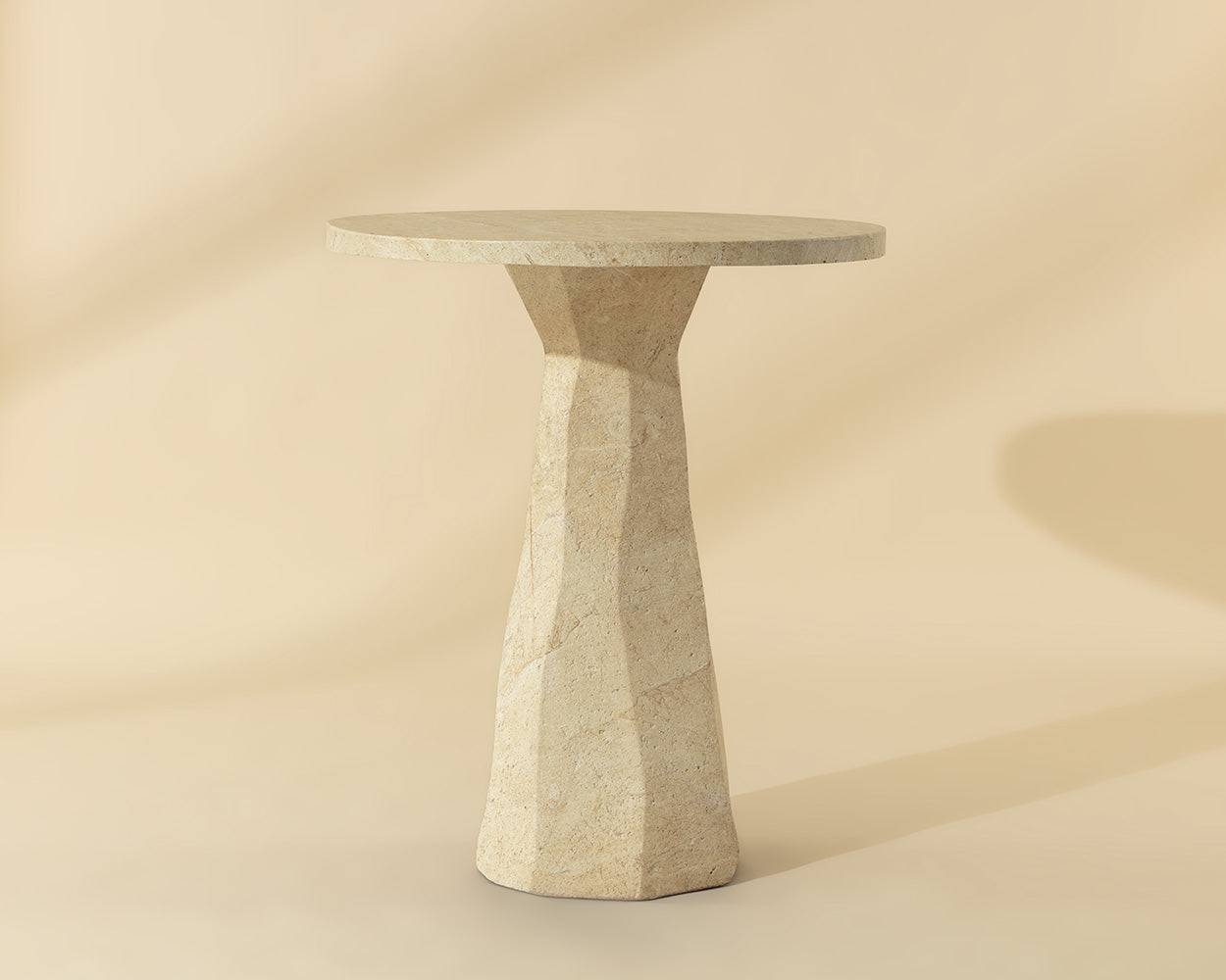 Kliff Bar Table - Travertine Look - 34"