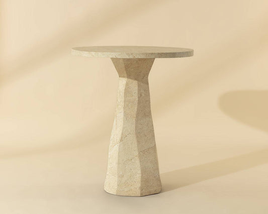 Kliff Bar Table - Travertine Look - 34"