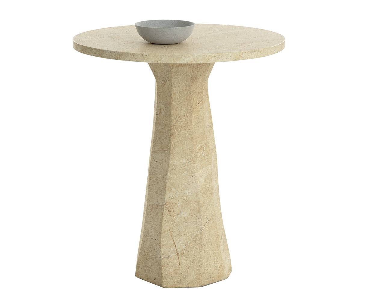Kliff Bistro Table - Travertine Look - 34"