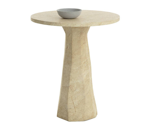 Kliff Bistro Table - Travertine Look - 34"