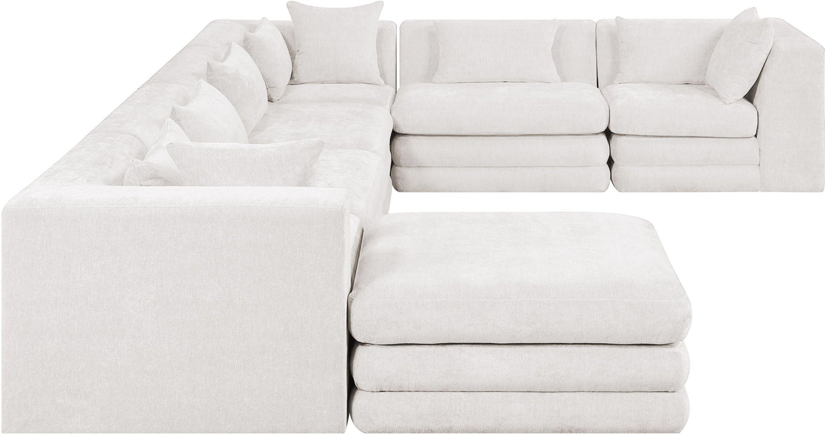 Stellar - 7 Piece Chenille Fabric Upholstered Modular Sectional