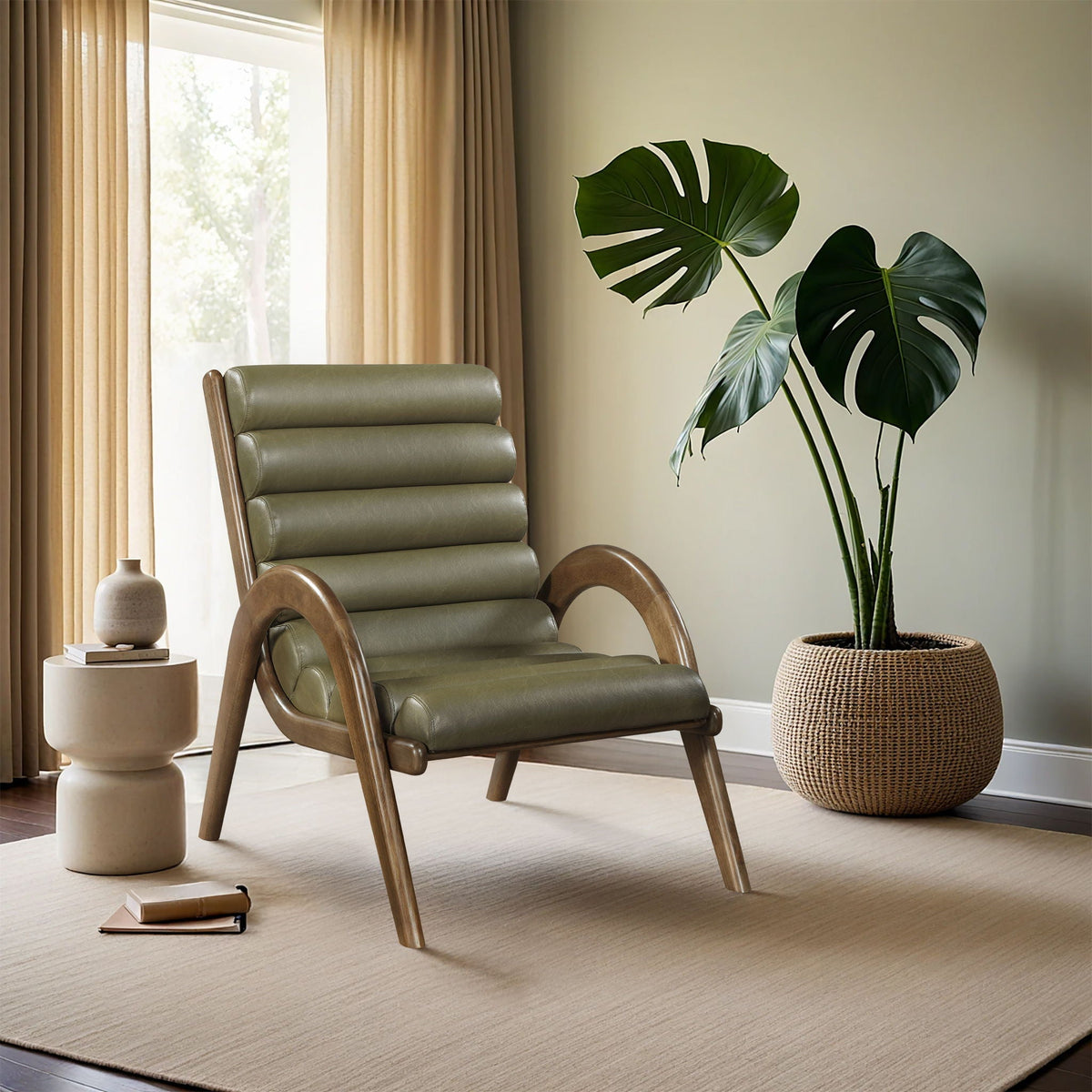 Randal -  Accent Chair - Walnut Frame