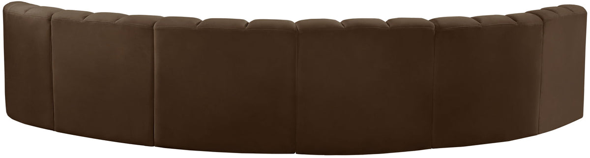 Arc - Velvet 6 Piece U-Shaped Modular Sofa