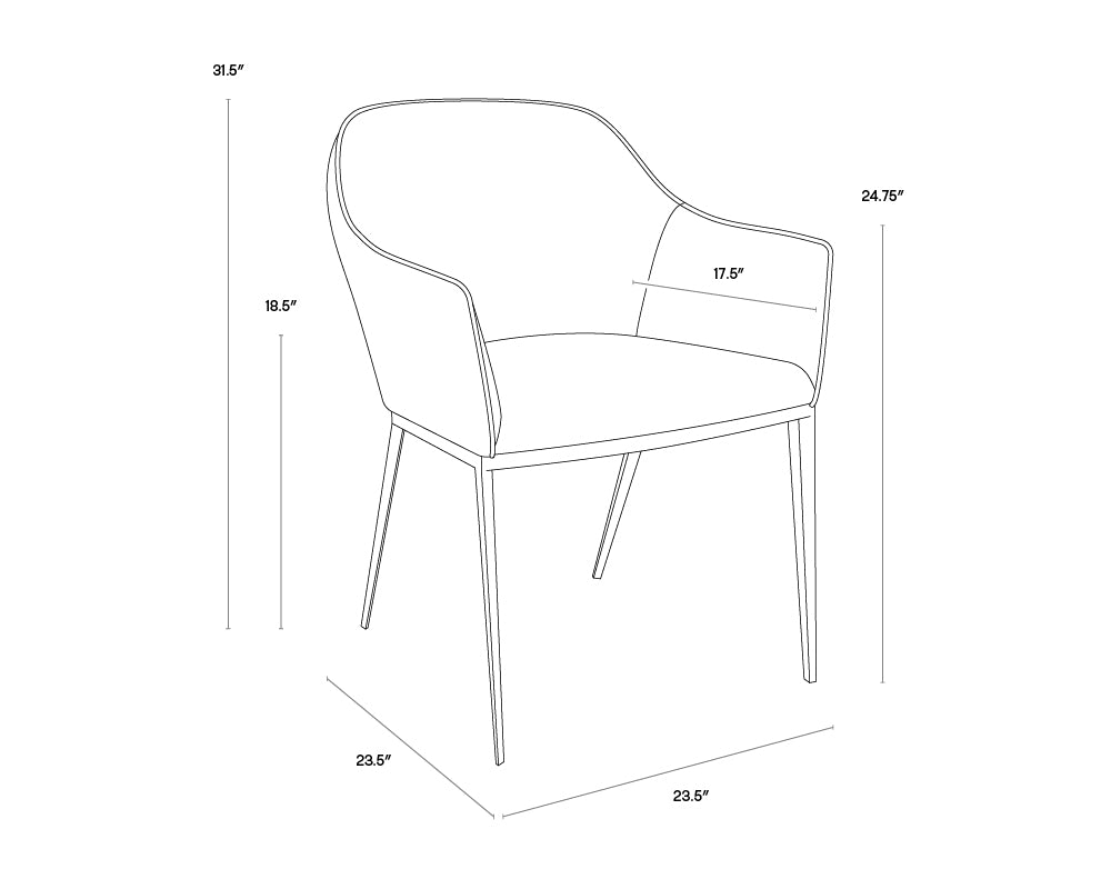 Stanis Dining Armchair- White