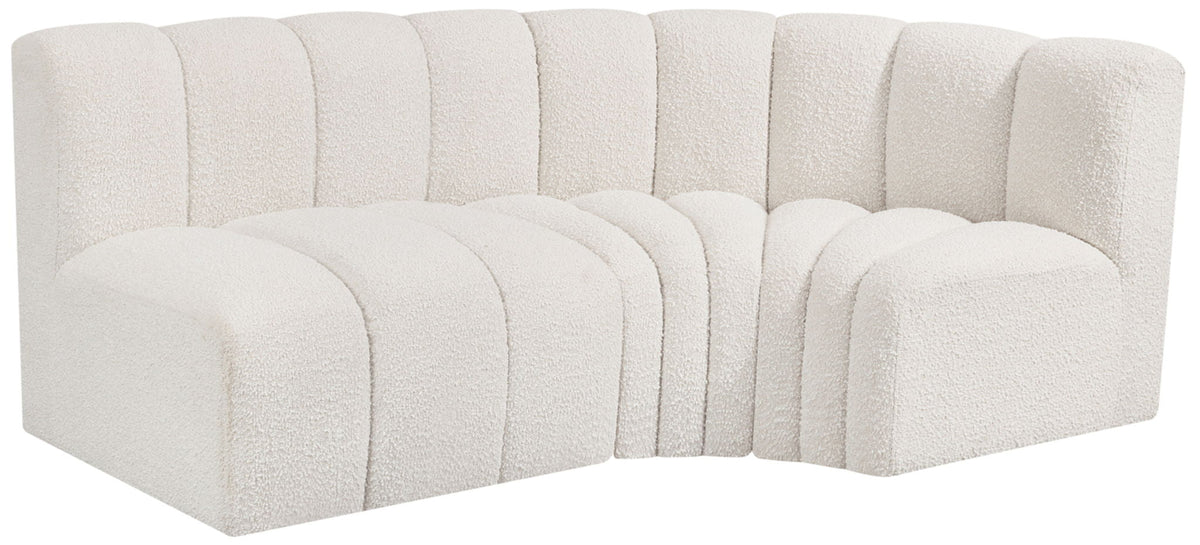 Arc - Boucle Fabric 3 Piece Sofa
