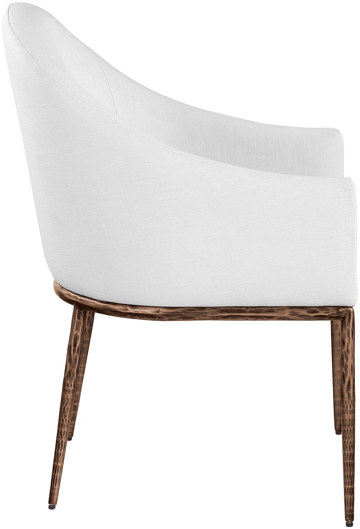 Ferro - Upholstered Dining Arm Chair With Brushed Bronze Legs