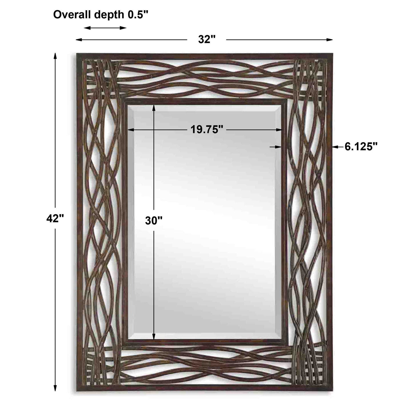 Dorigrass - Metal Mirror - Brown