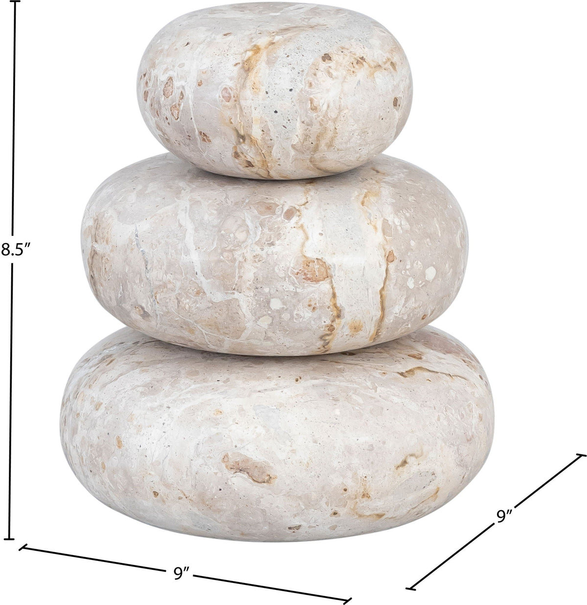 Pumpkin - 3 Piece Marble Decorative Object