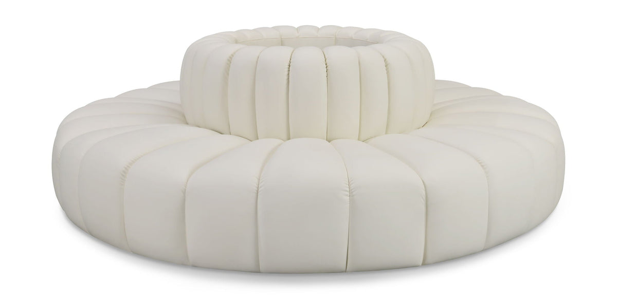 Arc - Faux Leather 8 Piece Round Modular Sofa