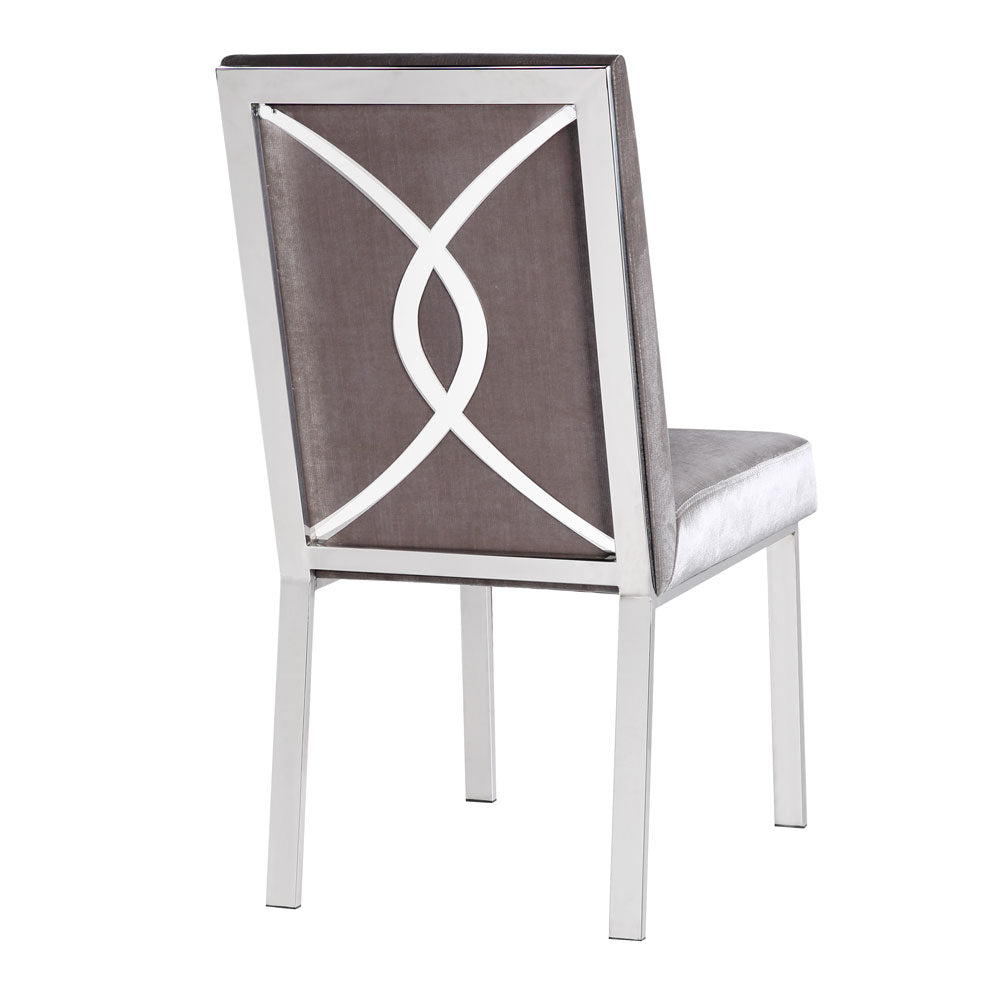 Emiliano Dining Chair: Grey Velvet