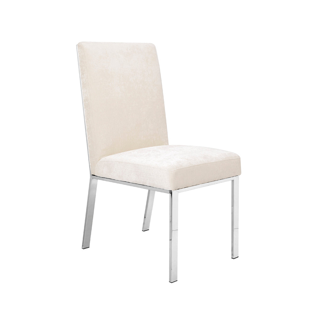 Emiliano Dining Chair: Ivory Fabric