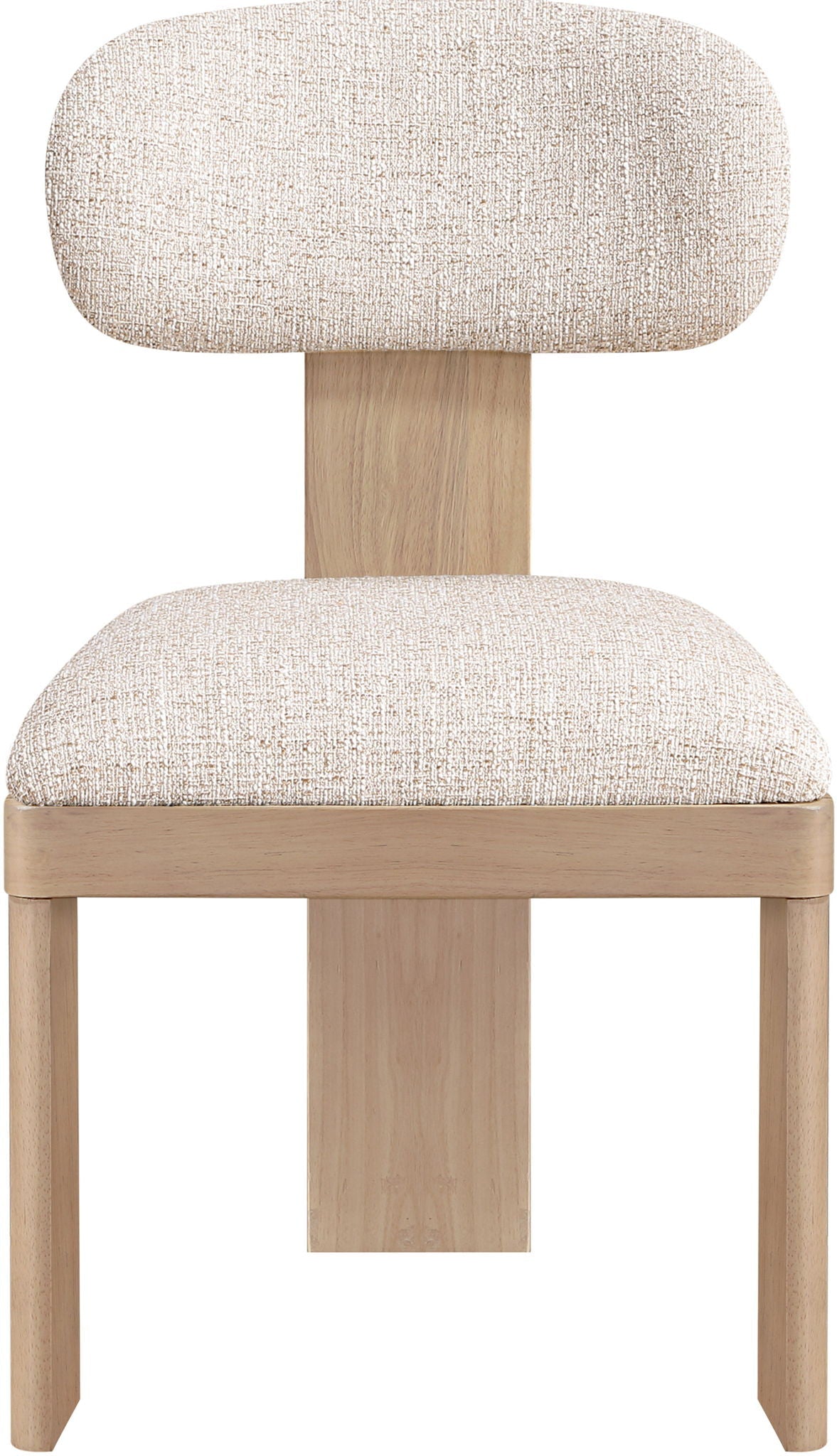 Timbra - Linen Textured Fabric Upholstered Dining Chair (Set of 2) - Natural Base
