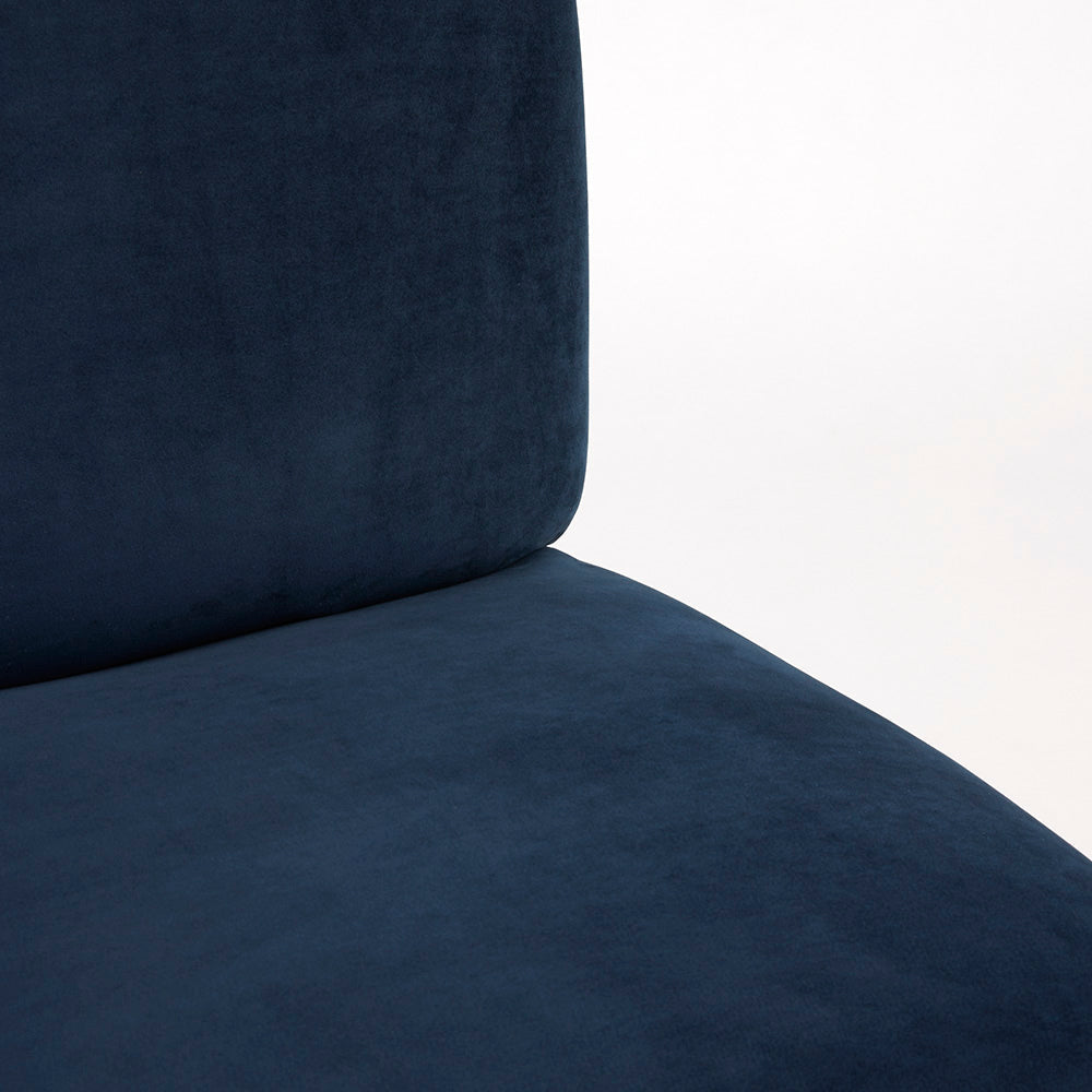 Barrymore Blue Velvet Chair - Furniture Depot