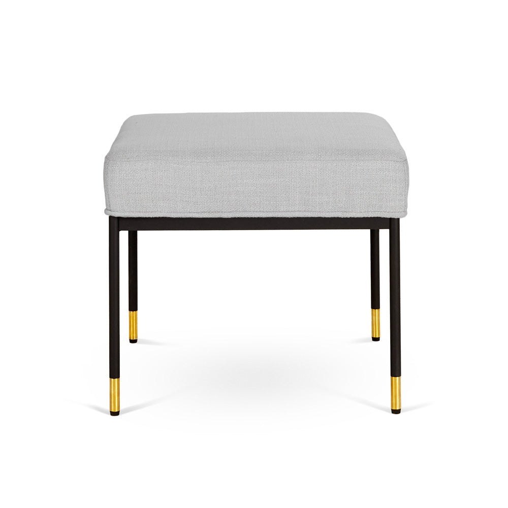 ROGER Ottoman (Light Grey linen fabric) - Furniture Depot