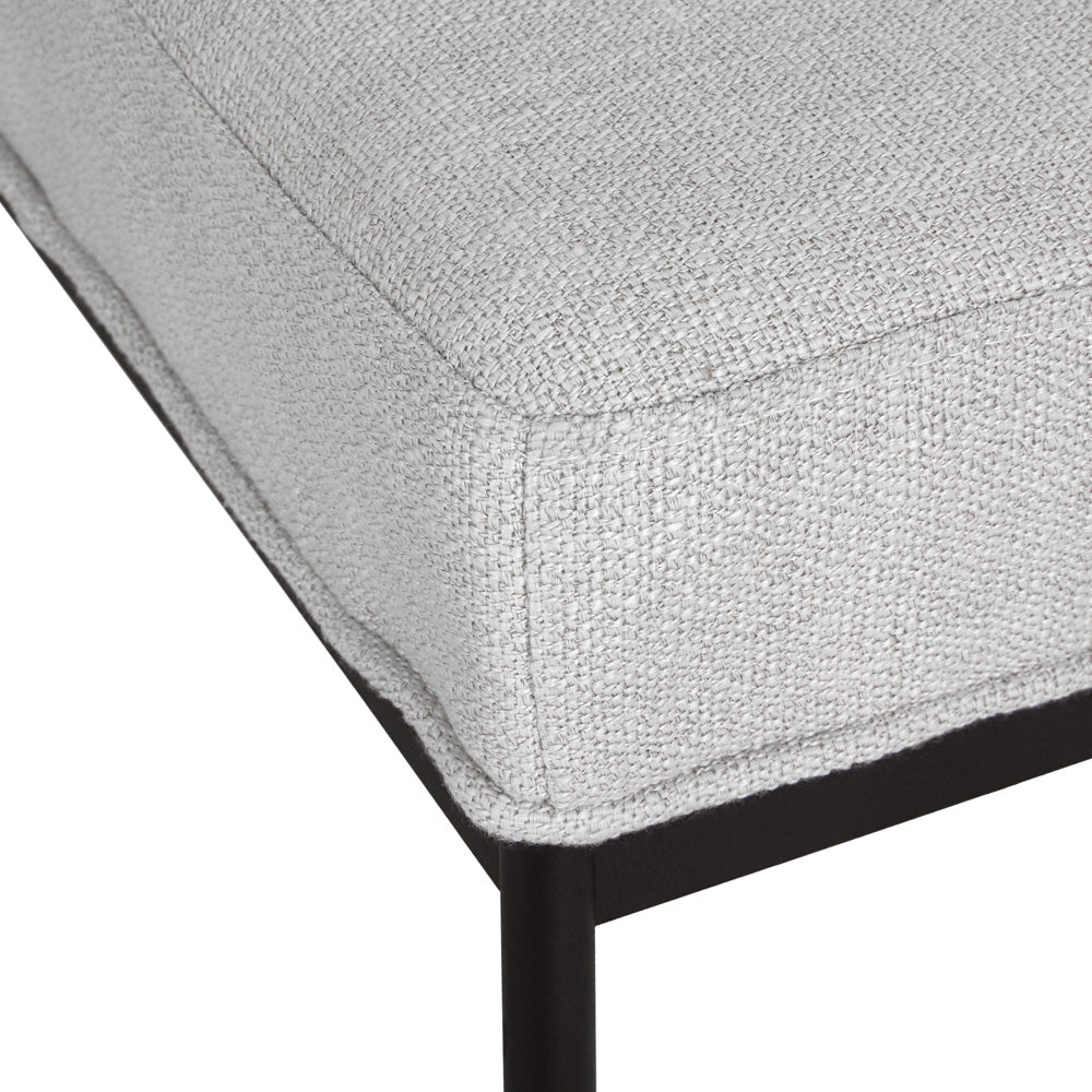 ROGER Ottoman (Light Grey linen fabric) - Furniture Depot