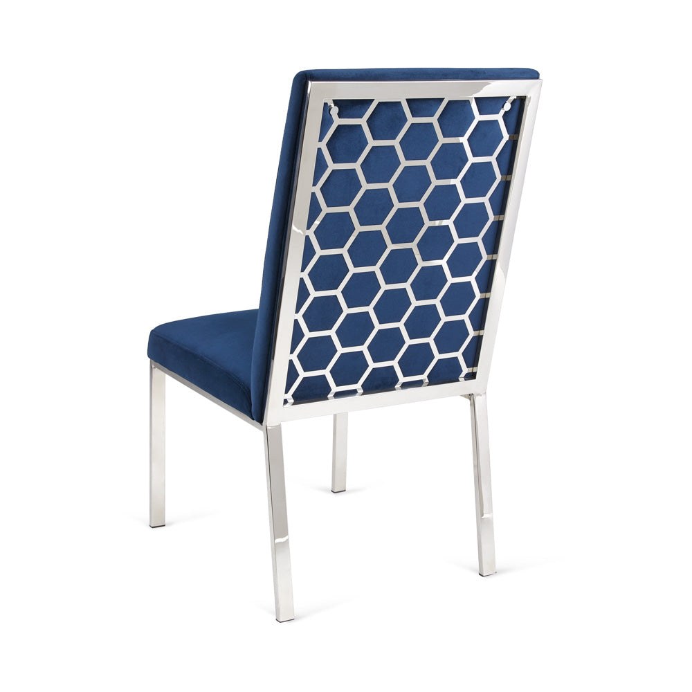 RILEY CHAIR (Ink Blue Velvet) - Furniture Depot