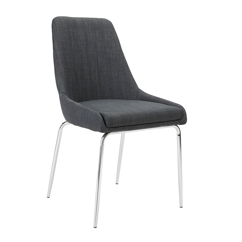 Moira Dining Chair: Grey Linen