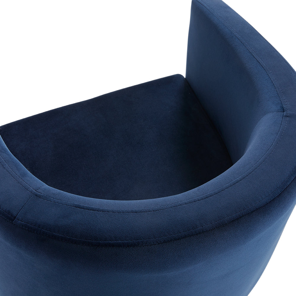 Anton Accent Chair: Blue Velvet