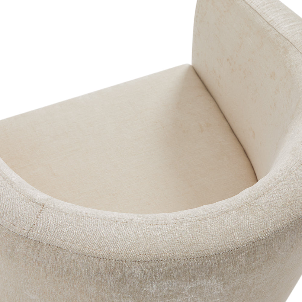 Anton Accent Chair: Ivory Fabric - Furniture Depot