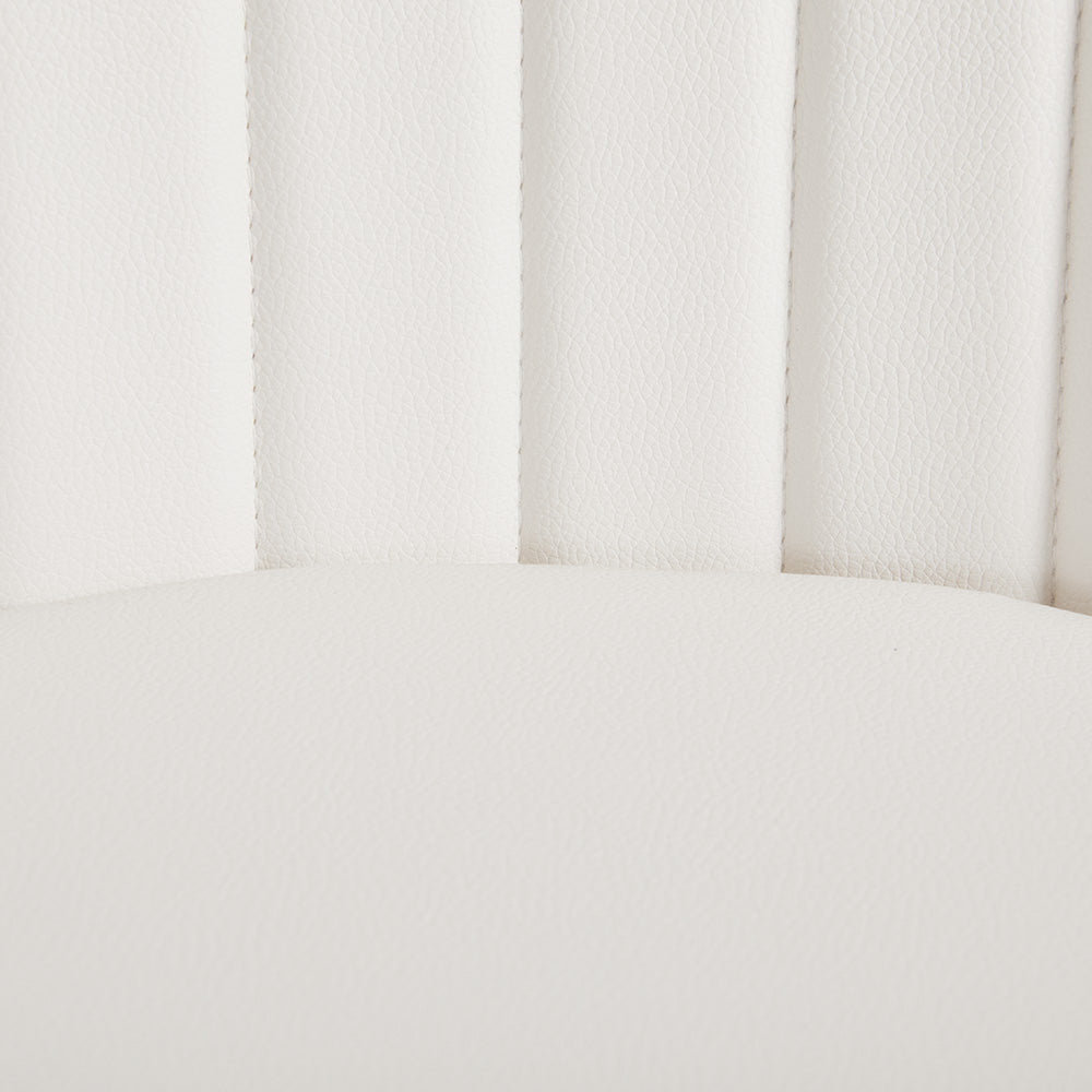 Moira Dining Chair: White Leatherette