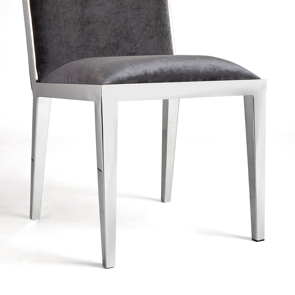 Emario Dining Chair: Charcoal Velvet