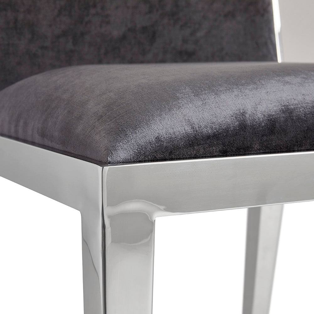 Emario Dining Chair: Charcoal Velvet